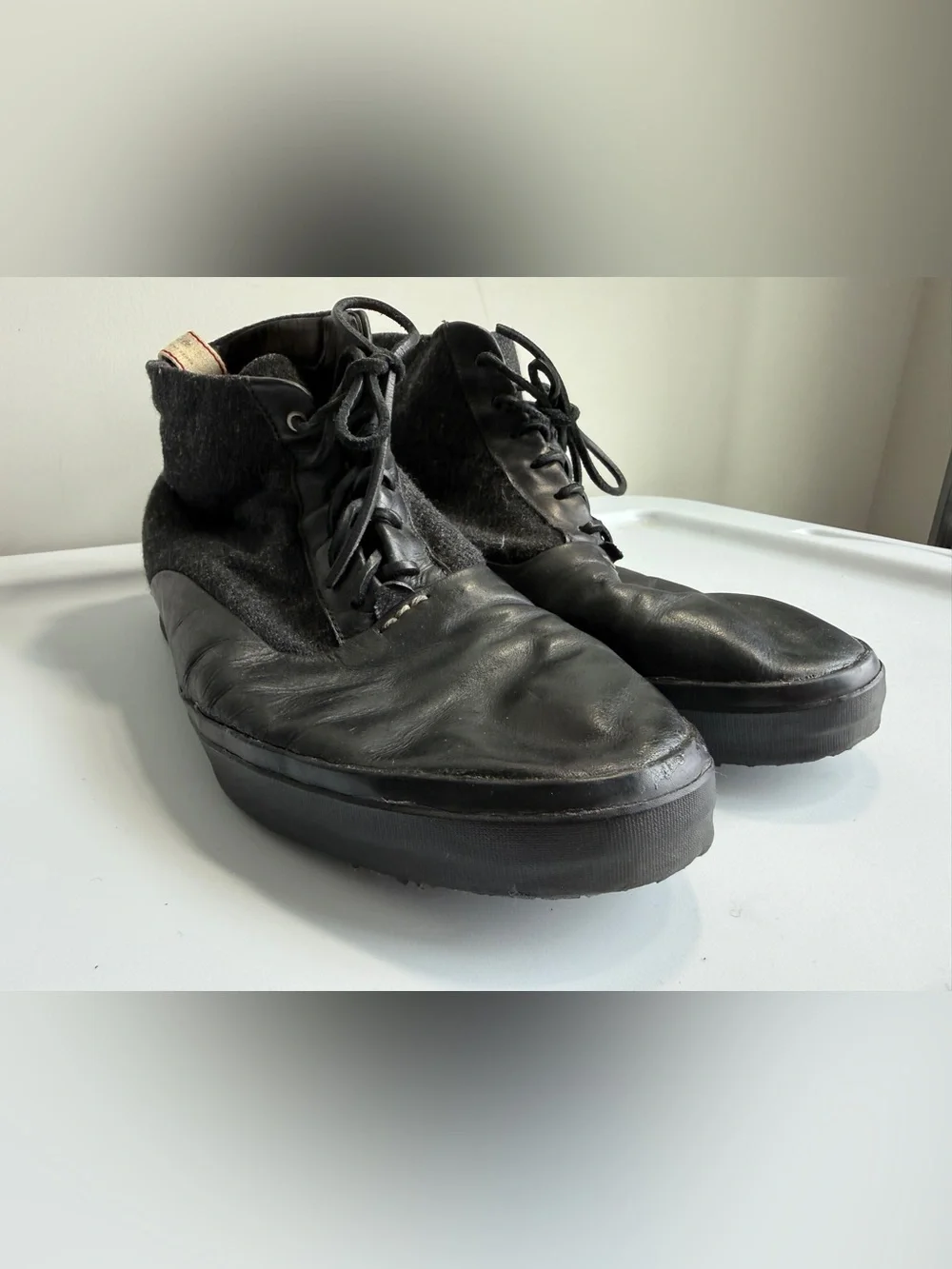 RAG & BONE Black Leather Chukka